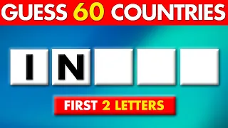 Guess the Country By The First 2 Letters | COUNTRY QUIZ CHALLENGE