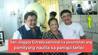 Sen.Jinggoy Estrada Personal na Pumunta Sa Pamilyang Gregorio.