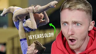 Boyfriend reacts to my old Acrobatic Gymnastics | ft Nile Wilson