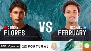 Jeremy Flores vs. Michael February - Round Two, Heat 9 - MEO Rip Curl Pro Portugal 2018