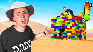 STRÁVILI JSME 24 HODIN V POUŠTNÍM LEGO DOMĚ! 😱🤩