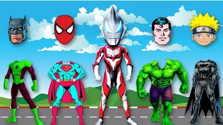 TEBAK GAMBAR 🚽 Ultraman SuperHeroes VS Skibidi Toilet! Cartoon Avengers | Hulk Spider-Man Iron Man