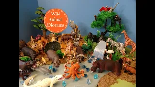 Wild Animal Figures Wildlife Diorama - Learn Animal Names