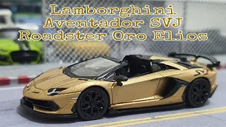 MINI GT Lamborghini Aventador SVJ Roadster Oro Elios / No. 363 Unboxing