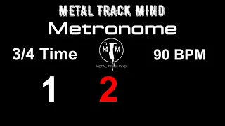 Metronome 3/4 Time 90 BPM visual numbers