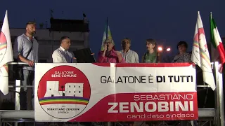 Comizio della lista Galatone Bene Comune - Sebastiano Zenobini Sindaco - 7 giugno 2022