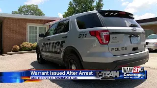 Warrant issued after arrest