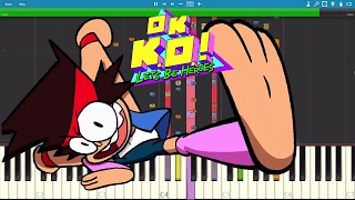 IMPOSSIBLE REMIX - OK KO.! Let's Be Heroes - Intro Theme Song - Piano Cover