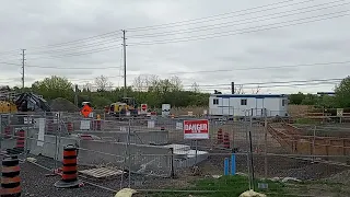 Goreway CN  Bridge Construction in Malton - Something different on a slow day for trains