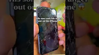 SIBLINGS fight didn’t go well ,SON got angry and smashed his #iphone 😱 #shorts #apple #ios #android