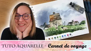 Aquarelle débutant - Paysage dans l'esprit Carnet de Voyage avec Virginie Lucas