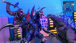 Legendary Godzilla and Kong vs Gigan an epic battle stop motion
