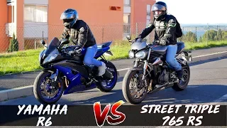 STREET TRIPLE 765 RS vs YAMAHA R6 2015 | VERSUS #2  🔥🔥