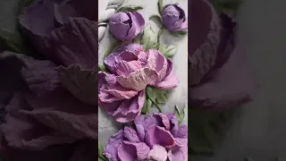 Sculpture painting Poeny flowers| #sculpturepainting #shortvideo #viralvideo