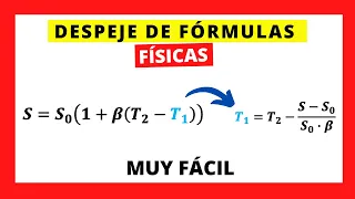 🧪Aprende cómo despejar FÓRMULAS FÍSICAS 😲 muy  FÁCIL y RÁPIDO