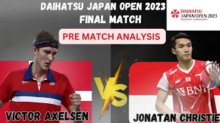 Jonatan Christie vs Victor Axelsen Head to Head Daihatsu Japan Open 2023 Final Match !! #bwf  #jojo
