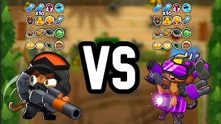 Btd6 God Boosted Elite Defender VS God Boosted Sentry Champion! (Who Will Win?)