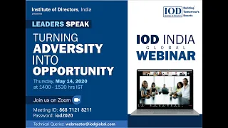 IODGLOBAL host Webinar on Leaders Speak: Turning Adversity Into Opportunity