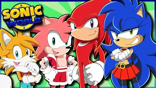 Knuckles meets Female Sonic | Sonica Tailsko Jamey & Knuckles Play Sonic World (Genderbent Sonic)