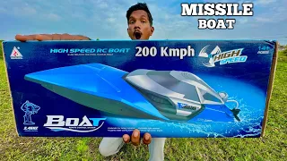 RC Tomahawk Missile Boat Unboxing & Testing - Chatpat toy tv