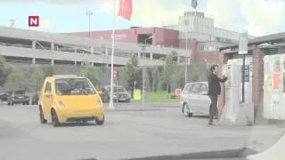 Train-horn on a small electric car