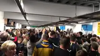 Manchester City fans Bernardo Silva chant Preston away