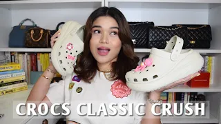 CROCS CLASSIC CRUSH FIRST IMPRESSIONS REVIEW | AND HOW I STYLED IT WITH JIBBITZ!