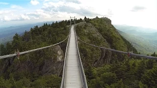 Grandfather Mountain Mile High Swinging Bridge Aerial Views