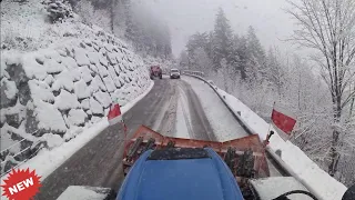 Winterdienst/Schneeräumung in den Bergen! @erdbewegungen-daum #winter #zillertal #alpen#viral