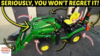 TOP 10 REASONS TO BUY A TINY TRACTOR! JOHN DEERE 1025R! 👨‍🌾🚜
