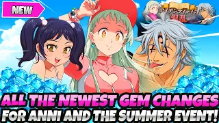 *LATEST FREE GEM CHANGES* GEM GUIDE: How To Get 600+ Gems For GLOBAL ANNI & SUMMER (7DS Grand Cross)