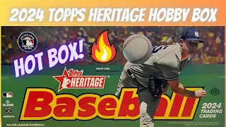 Hot Box! 2024 Topps Heritage Hobby Box ** Going Back to 1975 Design! **