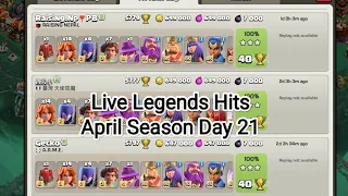 Live Legends Hits || Root Rider Valks || April Season || Day 21 || Anti Spam base Easy 3 Star || Coc