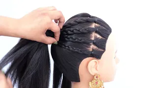 Beautiful Ponytail Hairstyle For Girls | Advance Open Hair Ponytail Style