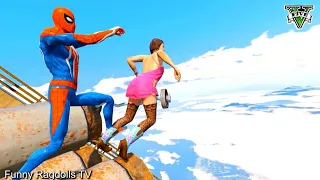 GTA 5 Epic SPIDERMAN Ragdolls (Euphoria Physics) Funny Moments & Fails Compilation Ep.3