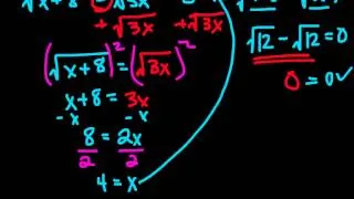 Sec. 11.9 - Solving Radical Equations - Video 2 - Extraneous Solutions