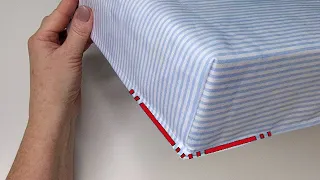 ✅👉An ingenious trick. How to sew perfect corners on a sheet