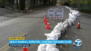 Residents in recent burn areas asked to stay alert as storm approaches SoCal | ABC7