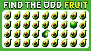 Find the ODD One Out - Fruit Edition 🍎🥑🍉 Easy, Medium, Hard Emoji Quiz | Quiz Galaxy