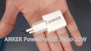 ANKER PowerPort III Nano 20W USB-C Fast Charger Unboxing