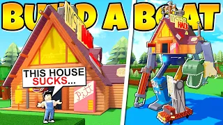 THIS HOUSE TRANSFORMS INTO A MECH! *INSANE* Build a Boat