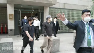 Korean President and BTS Leaving the UN