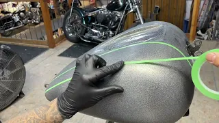 Custom Harley Davidson Cholo Style, Custom Paint using LiME LiNE