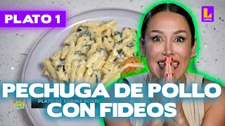 Plato 1: Pechuga de pollo con penne a la florentina | El Gran Chef Famosos