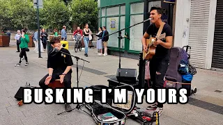 BUSKING I'M YOURS WITH MY FRIEND @padraigcahill_music3144 ​