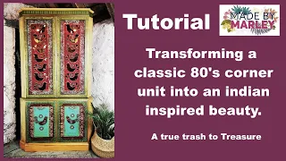 Indian Inspired Bohemian furniture trash to treasure tutorial