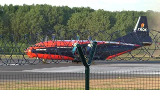 Antonov An12 UR-CKL takes off in Vilnius airport