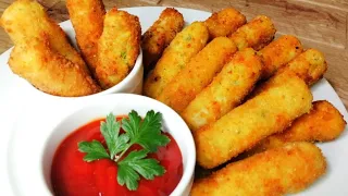 أصابع البطاطس المقرمشة 🍟سيعشقها الكبار والصغار