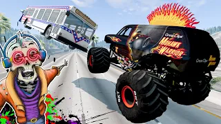 Monster Jam INSANE Obstacle Course Challenge! | Can We Make It Through The Course?