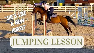 JUMPING LESSON in Mullingar - "She's like a new horse!"